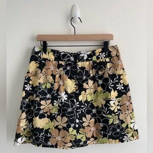 White Stag vintage skort - 90s brown & black floral skirt with shorts | size 10